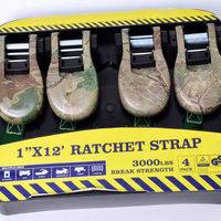 DY Truck Straps ,Camouflage Ratchet Tie Down Strap Cargo Lashing With 4PC