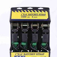 DY Truck Straps ,1''X10' 1500lbs Ratched Lashing Belt Kit 4 sets