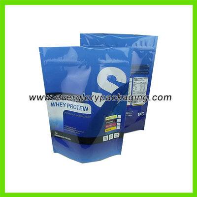 Stand up aluminum foil whey protein bag