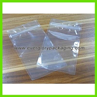 Hot Sale Clear Plastic Zipper Pouch For Accessories Packaging