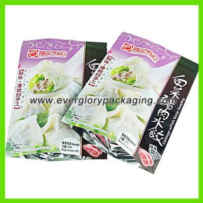 Stand up frozen food packaging pouch bag for dumplings