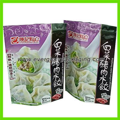 Stand up plastic bag for frozen food
