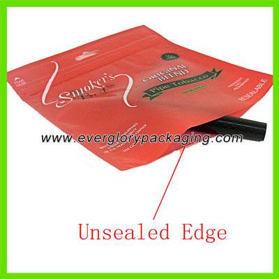 Hot sale red tobacco bag with ziplock