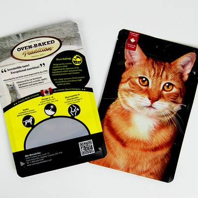bolsa de comida para mascotas impresa personalizada con ziplock