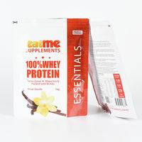Bolsa de proteína de suero 100%, bolsa de proteína de suero de leche 1KG, bolsa de proteína de suero de leche, bolsa de papel de aluminio de pie