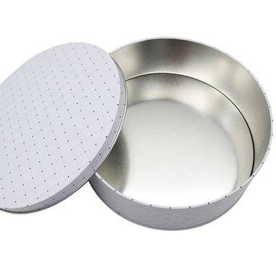 food grade customized big round cookie tin box round tin can cake gift metal packaging tin box