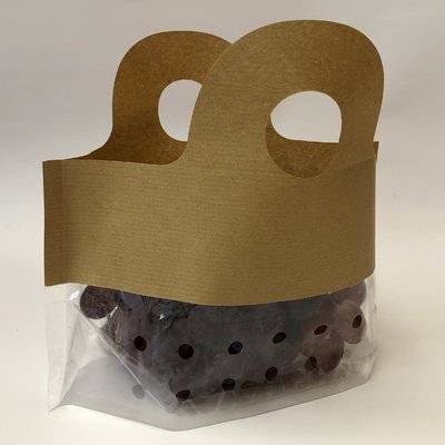 customized wet strength paper grape bag with plastic