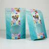 Matte plastic stand up food packaging pouch with zipper and window