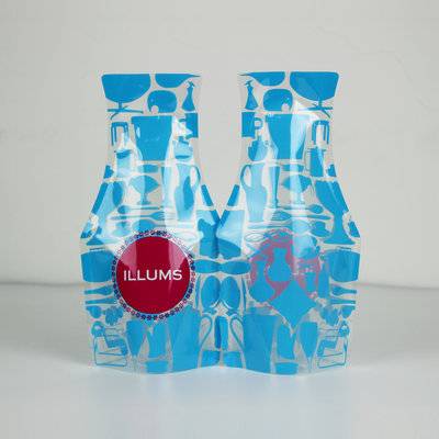 Custom printed stand up plastic flower vase bag