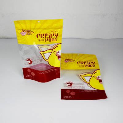 Custom printed plastic food packaging bag for crispy pork
