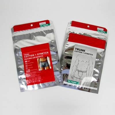 Men's underwear packaging bag with ziplock