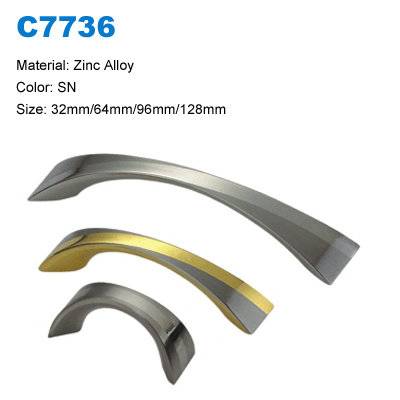 Economico gabinete de mango de zinc manija de los muebles decorativos c7736 manejar China proveedor 