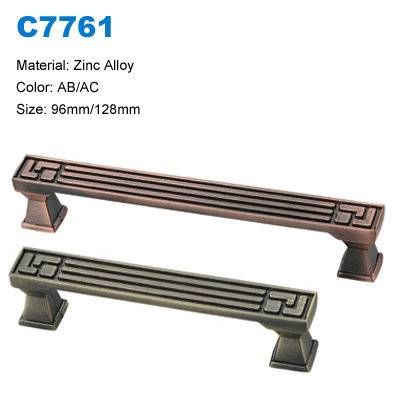 Economic Cabinet Handle Zinc Furniture pull Antique handle factory  C7761