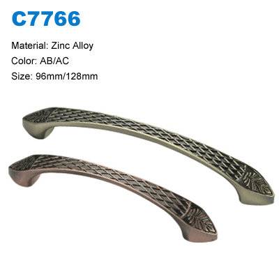 Economic Cabinet Handle Zinc Furniture pull Antique handle dress pull factory  C7766