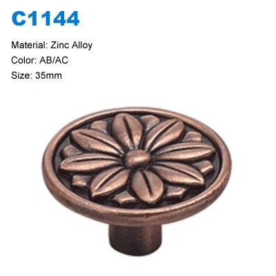 Economic Cabinet Knob Zamak Furniture pull Decorative knob china supplier C1144