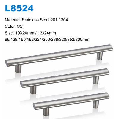 Stainless Steel SS handles, cabinet handles brushed nickel L8524