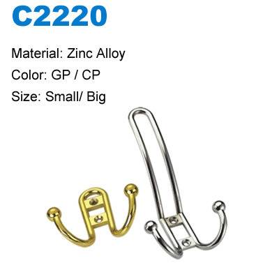 Zinc Robe Hook Zamak Tower hooks Bathroom Robe Hooks Metal hook  factory C2220