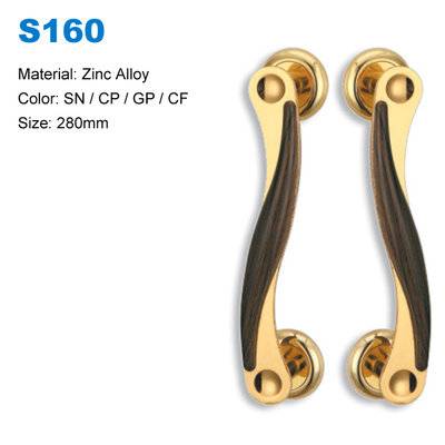 Metal pull handle Zinc casting metal cabinet handle Wood door pull  Zamak door handle china supplier BBDHOME S160
