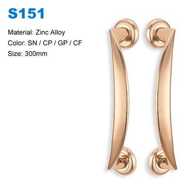 Cabinet door handle pulls Zinc casting door handle Wood door pull  Zamak door handle china supplier S151