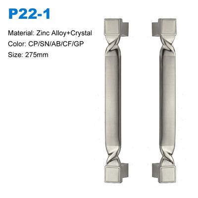 Zinc door finger pull/Zamak door pull  with stone Door knob P22-1