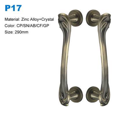 Zinc door pull handle/glass door pull supplier P17