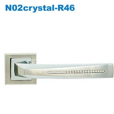 Lever handle/Door handle/mortise lock/crystal handle/дверные ручки   N02crystal-R46