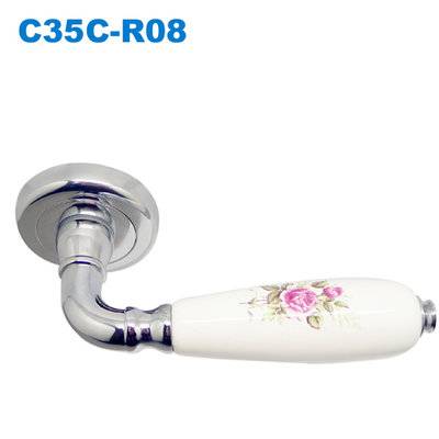 Lever handle/Door handle/mortise lock/ceramic handle/установка дверейC35C-R08