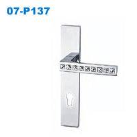 zinc door handle, plate door handle,door lock,двери ручки ,Par de maçanetas com roseta