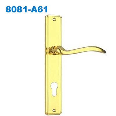 door handle/zinc handle/plate door handle/Klamki na długim szyldzie/Ручки дверные Sillur 8081-A61