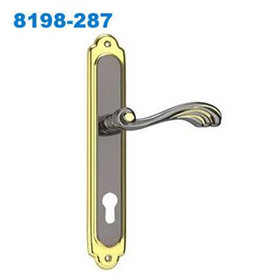 zamak exterior door handle/door handle lock/plate handle/входные двери ручки/MaçanetasCurrao8198-287