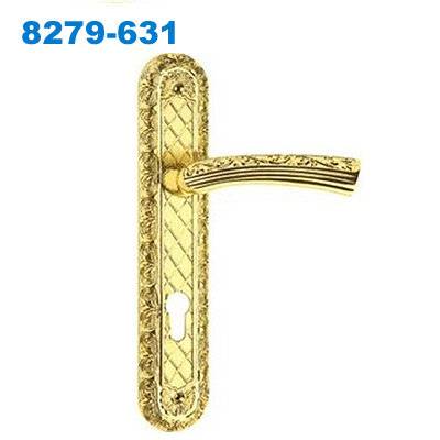 zinc door handle/ plate door handle/door lock/двери ручки/Par de maçanetas com roseta 8279-631
