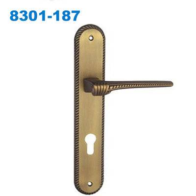 zinc door handle/ plate door handle/door lock/TÜRGARNITUR /Conjuntos de Entrada 8301-187