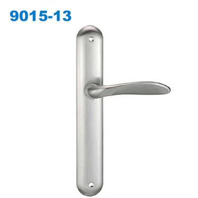 zinc door handle/ plate door handle/door lock/двери межкомнатные ручки/Maçanetas em Inox 9015-13