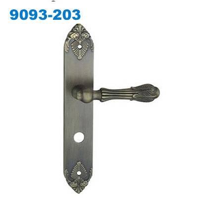 zinc door handle/ plate door handle/door lock/TÜRSCHLÖSSER/Ручки межкомнатные 9093-203