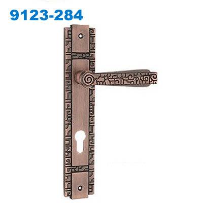 zinc door handle/ plate door handle/door lock/двери входные/Puxadores de Porta 9123-284