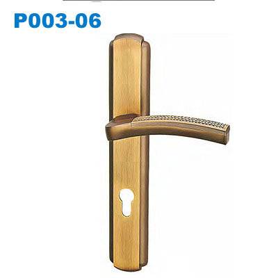 zinc door handle/ plate door handle/door lock/TÜRSCHLIESSER/Ручки на планке  P003-06
