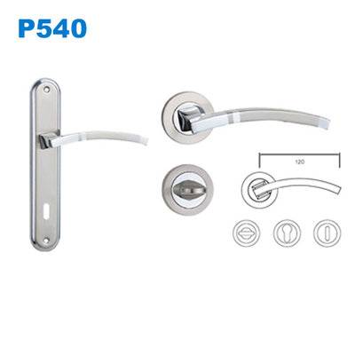zamak exterior door handle/door handle lock/plate handle/двери ручки/Maçanetas  P540