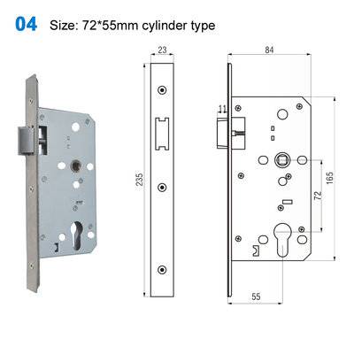 lock body/cylinder lock/door lock/Szyldy drzwiowe/дверные замки  04 Size:72*55mm cylinder type