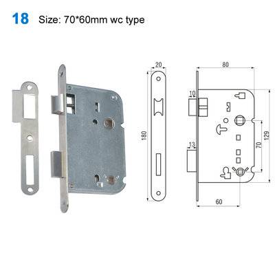 mortice lock/mortise lock/yale lock/TÜRSCHLIESSER/Ручки замки  18 Size:70*60mm wc type