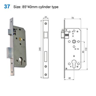 exterior door lock/security lock mechanism/yale lock/Portal/замки 37 Size:85*40mm cylinder type