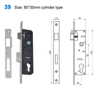 lock body/cylinder lock/door lock/Szyldy drzwiowe/дверные замки 39 Size:85*45mm cylinder type