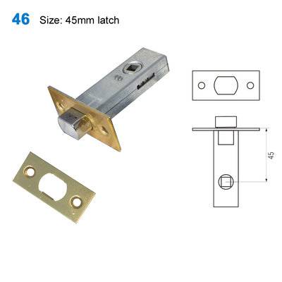 exterior door lock/security lock mechanism/yale lock/TÜRSCHLIESSER/Ручки замки 46 Size:55mm latch