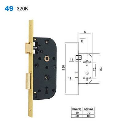 lock body/cylinder lock/door lock/Szyldy drzwiowe/дверные замки 49 320K