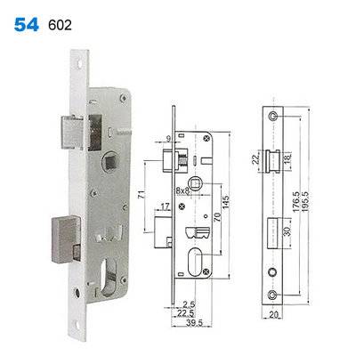 exterior door lock/security lock mechanism/yale lock/Drzwi wewnętrzne/Врезные замки54 602