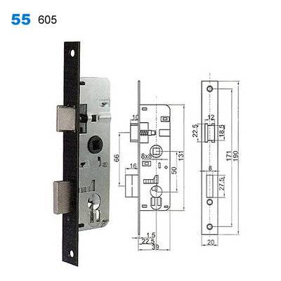 lock body/cylinder lock/door lock/drzwi verte /металлические двери 55 605