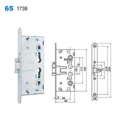 lock body/door handle lock/lock mechanism/drzwi porta/межкомнатные двери 65-1739