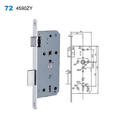 lock body/door handle lock/lock mechanism/drzwi zewnetrzne/Conjuntos de Entrada  72 4590ZY