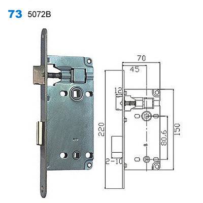 exterior door lock/security lock mechanism/yale lock/Drzwi egoline/двери входные  73 5072B