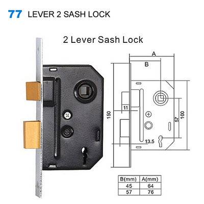 lock body/cylinder lock/door lock/Akcesoria/замки 77  LEVER 2 SASH LOCK