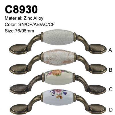 Ceramic Furniture Decorative handle ceramic cabinet handle C8930
